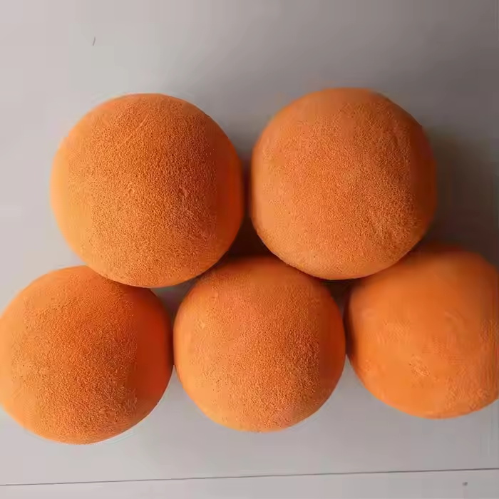 Sponge rubber cleaning ball