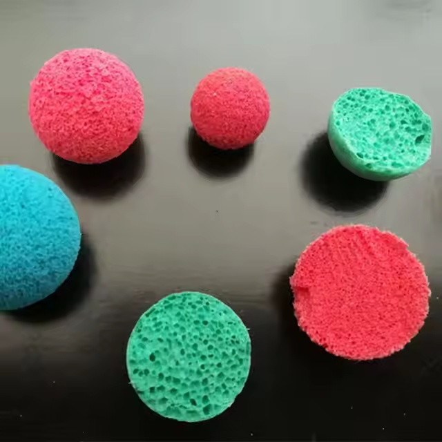 Sponge rubber cleaning ball