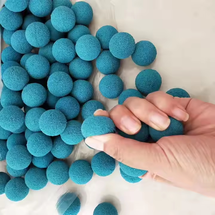 Sponge rubber cleaning ball