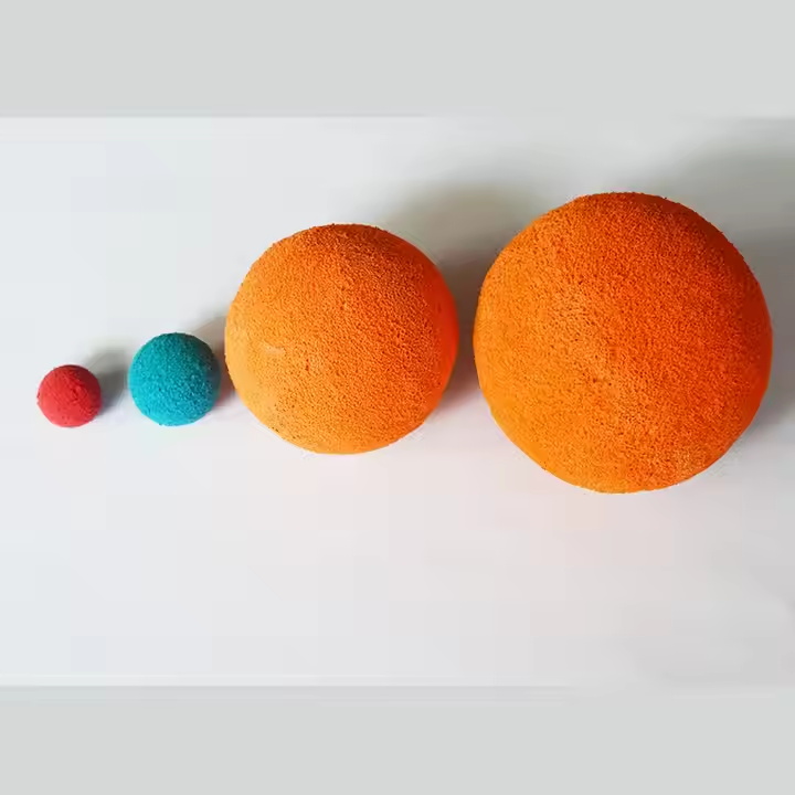 Sponge rubber cleaning ball